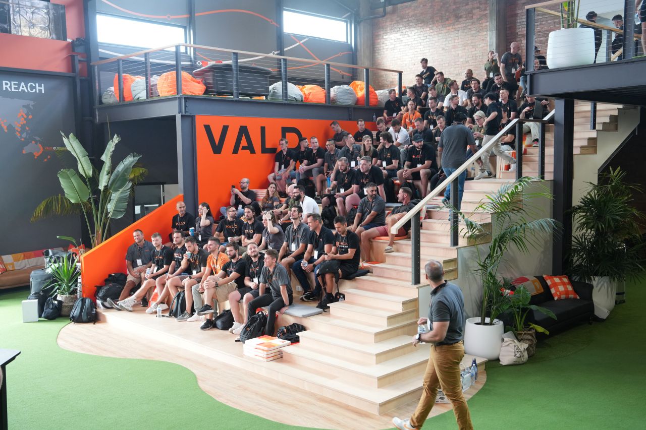 VALD team gathered at VALDcon 2023 in the Brisbane headquarters